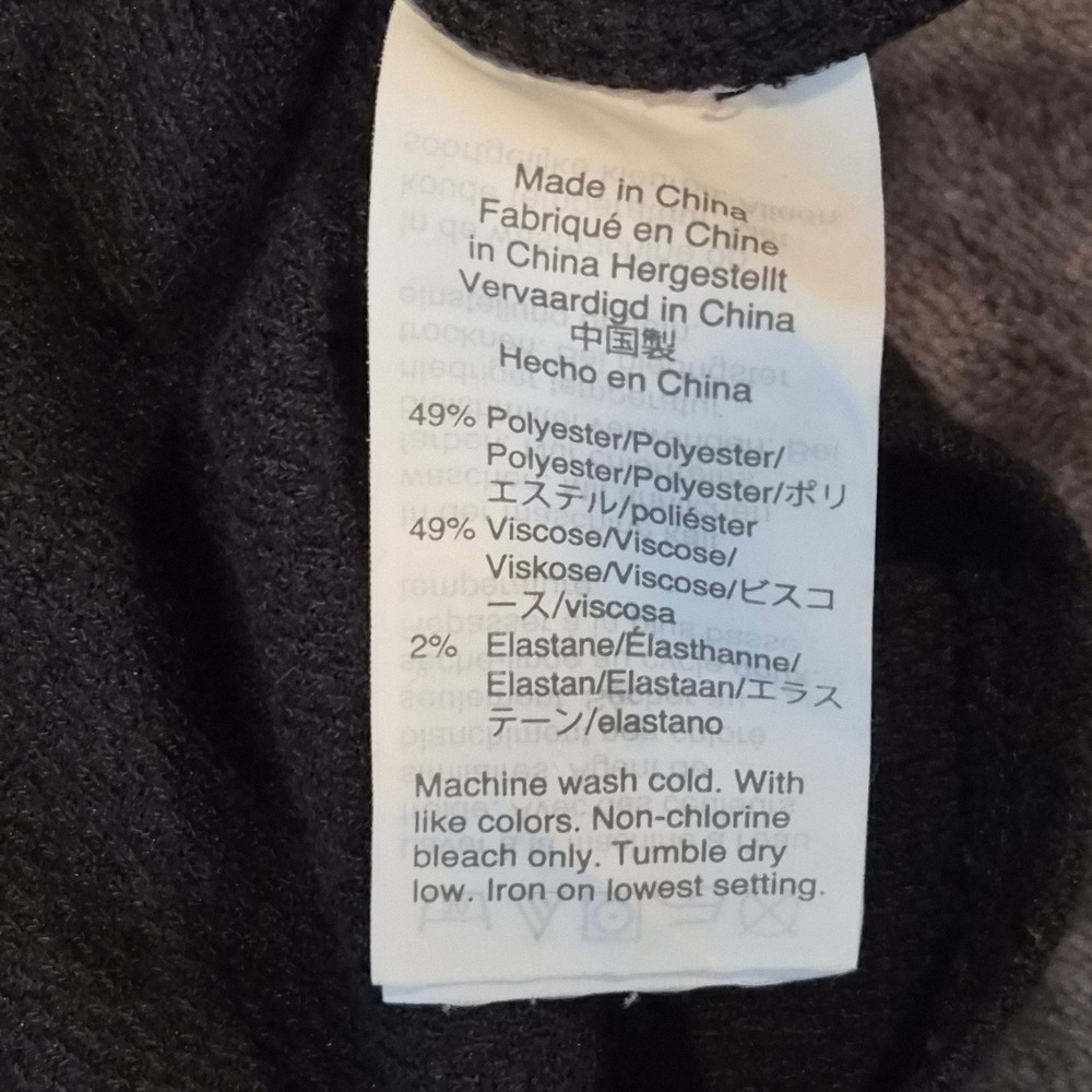 Madewell Texture & Thread Black V-Neck Butterfly Sleeve Top Blouse M AH166 - Picture 7 of 8